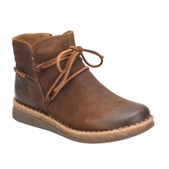 Born Shoes - Born Womens Calyn Ankle Booties US 10 EU 42 Brown Suede Boots NWOB